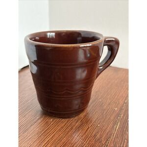 Vintage Marcrest Daisy Dot Stoneware Brown Coffee Tea Cup Mug USA